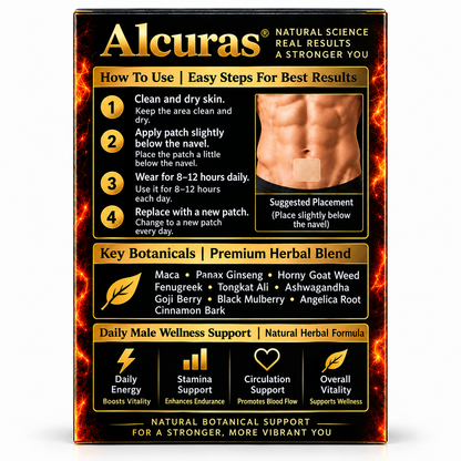 Alcuras® Men's Vitality Patch 🔥Achieve a long-lasting, firm, and strong erection at any age.