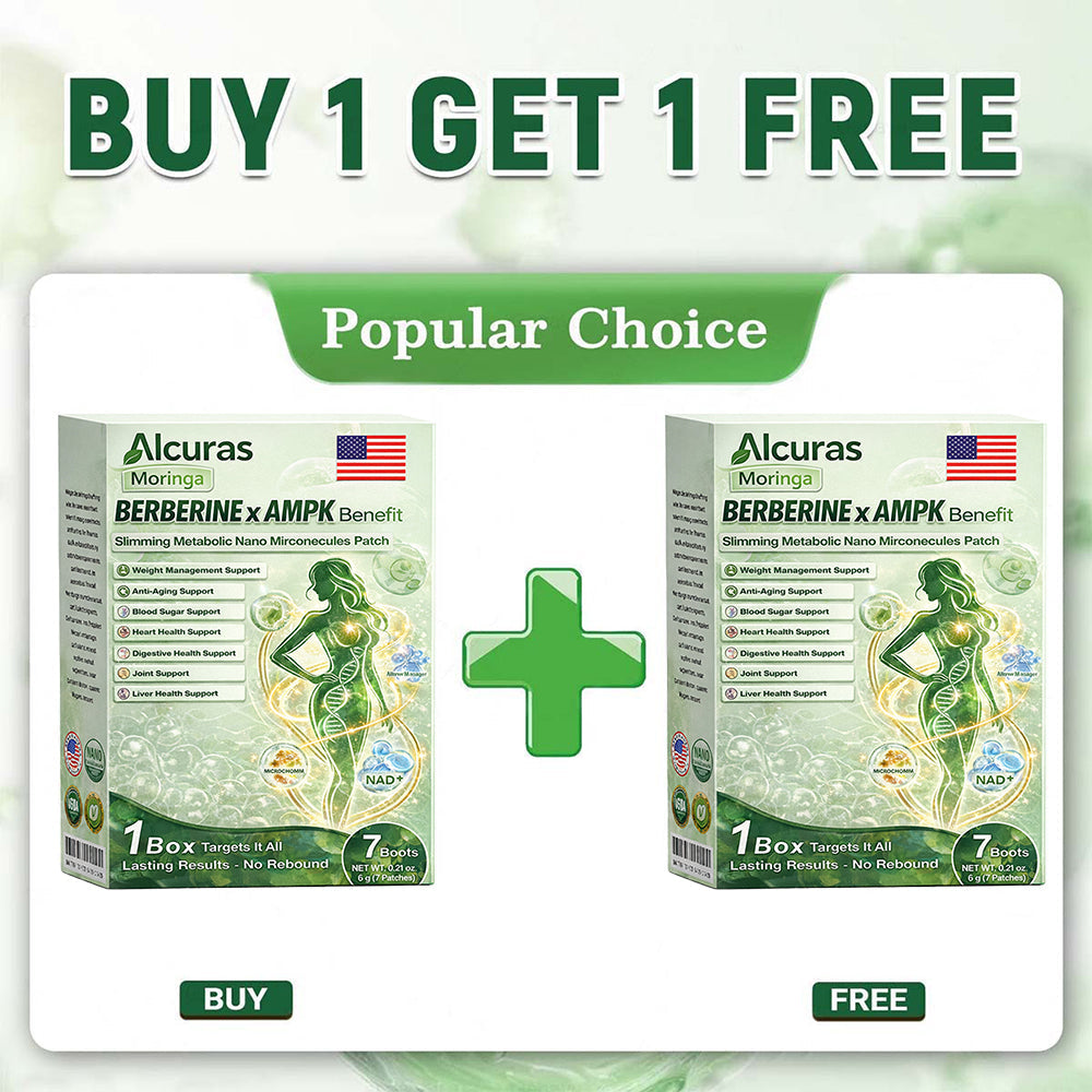 🔥Alcuras® Moringa × Berberine × AMPK 8-Benefit Slimming & Metabolic Nano Microneedle Patch 🇺🇸  Just once a day · Visible changes in 7 days  ✅ For obesity, loose skin, diabetes, sleep apnea, joint issues, and more