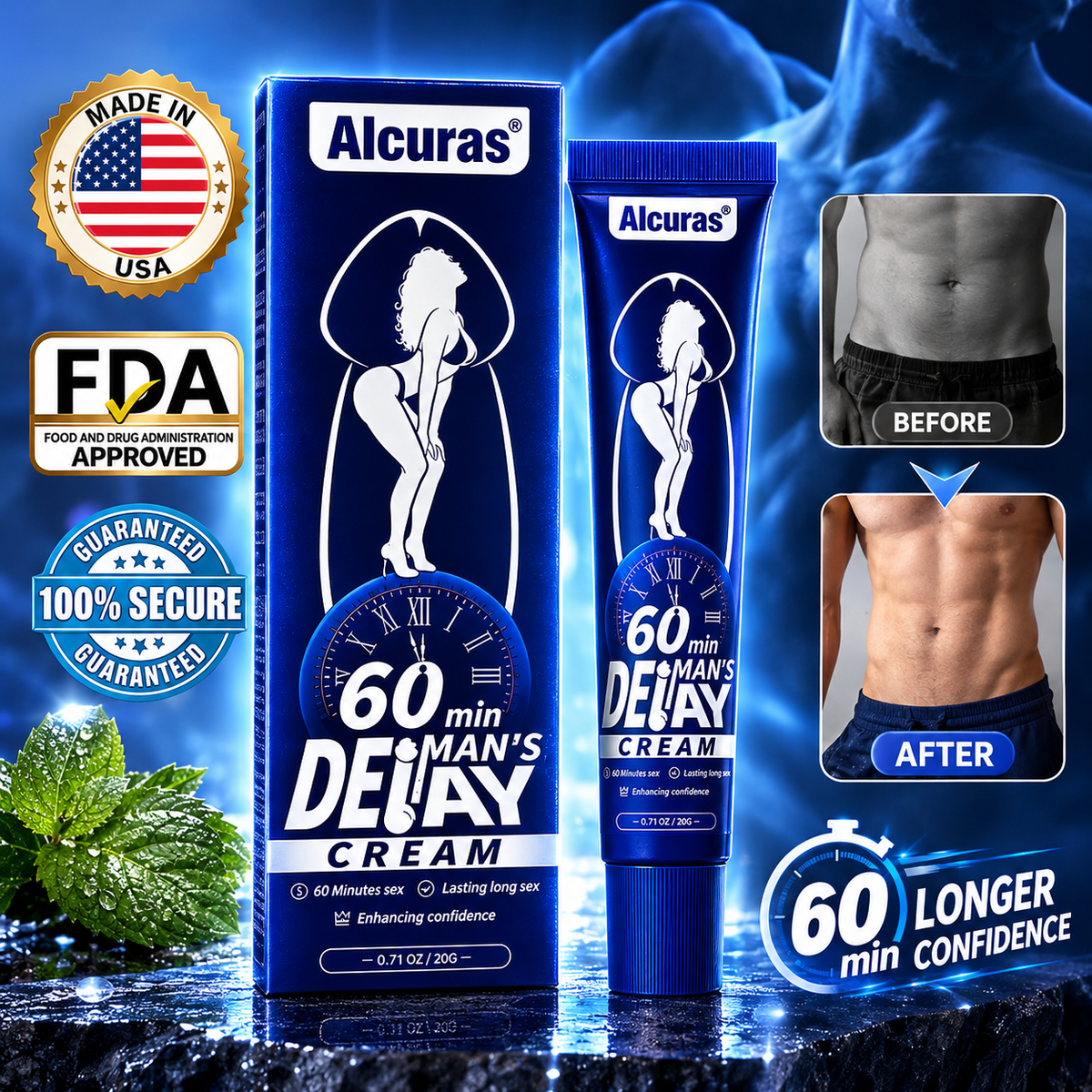 100K+ SOLD 🔥Alcuras® Men’s Delay High-Performance Gel