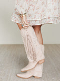 Bami Fringe Boot - Light Pink