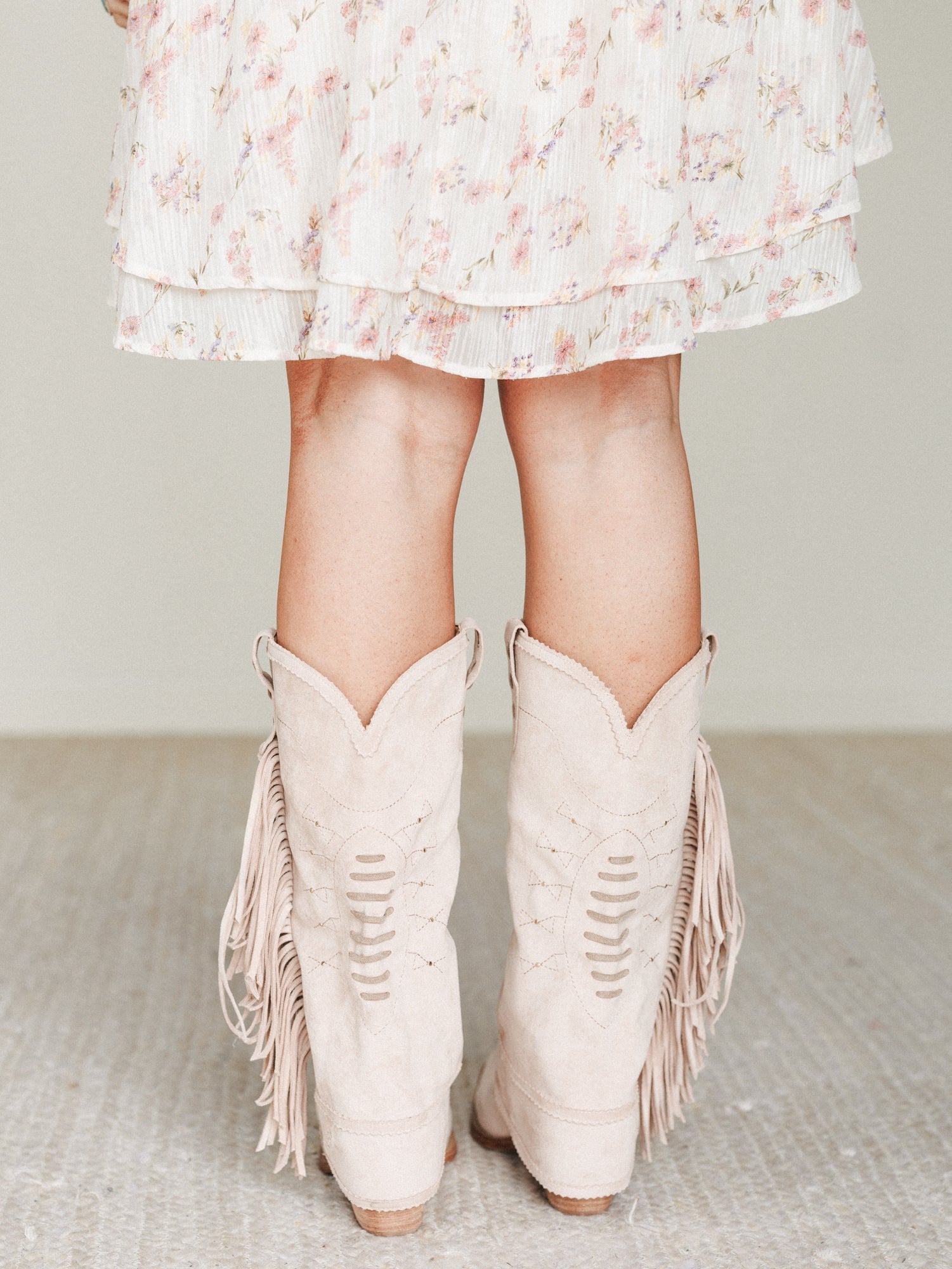 Bami Fringe Boot - Light Pink