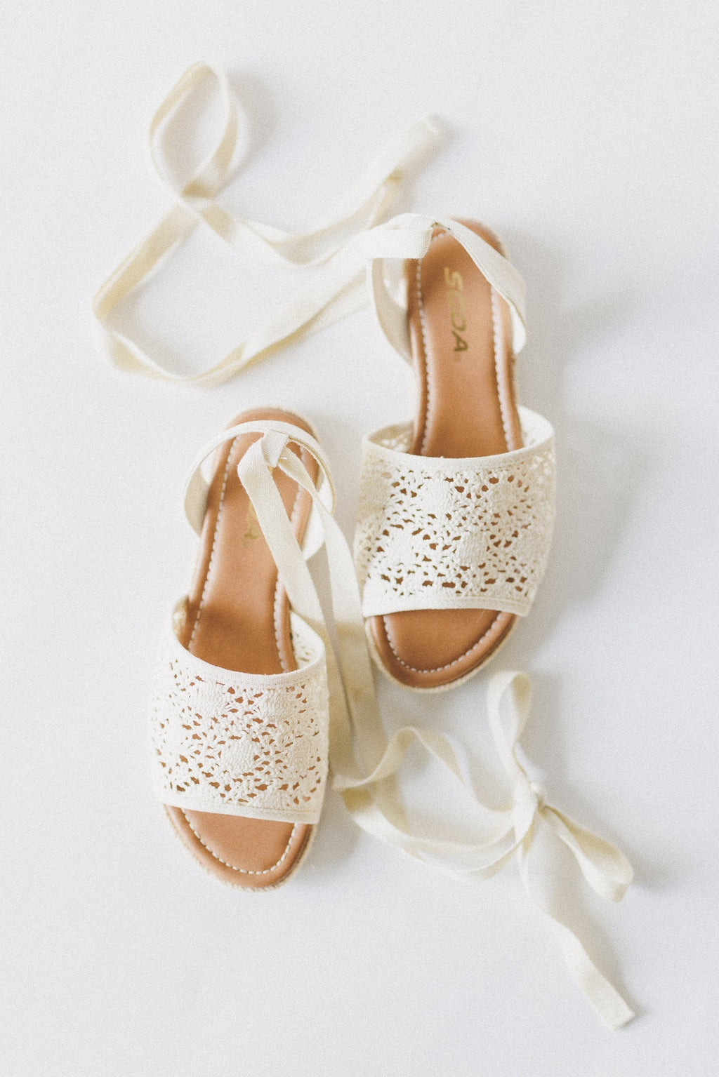 Naya Crochet Sandals - Beige