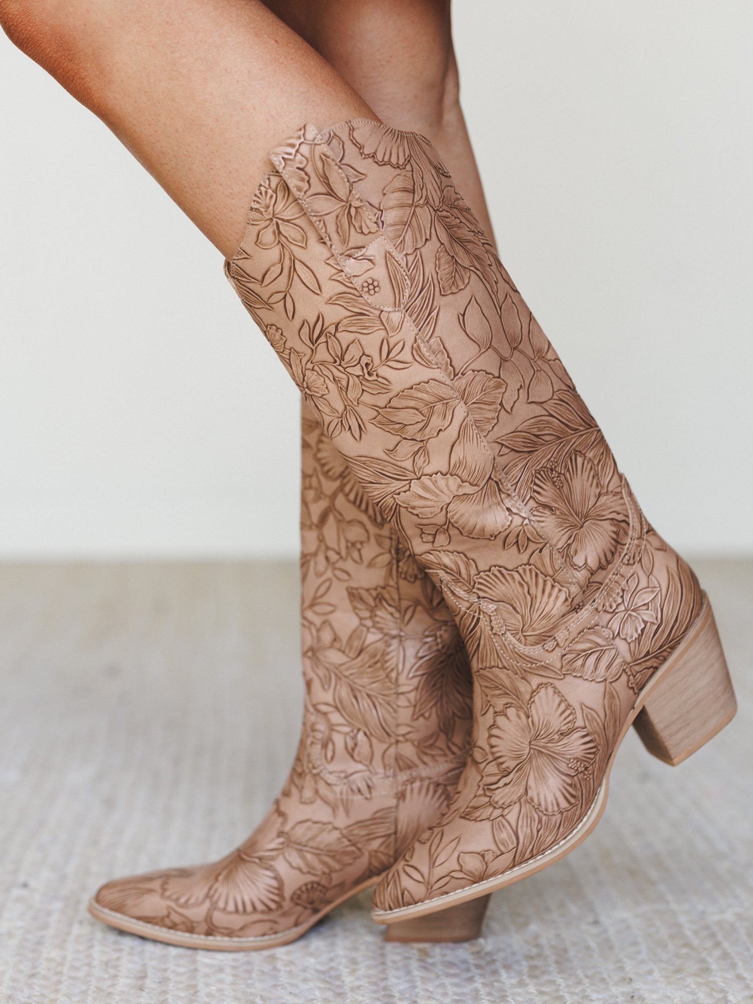 Flora Boot - Brown Floral
