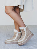 Joyce Platform Boots - Almond