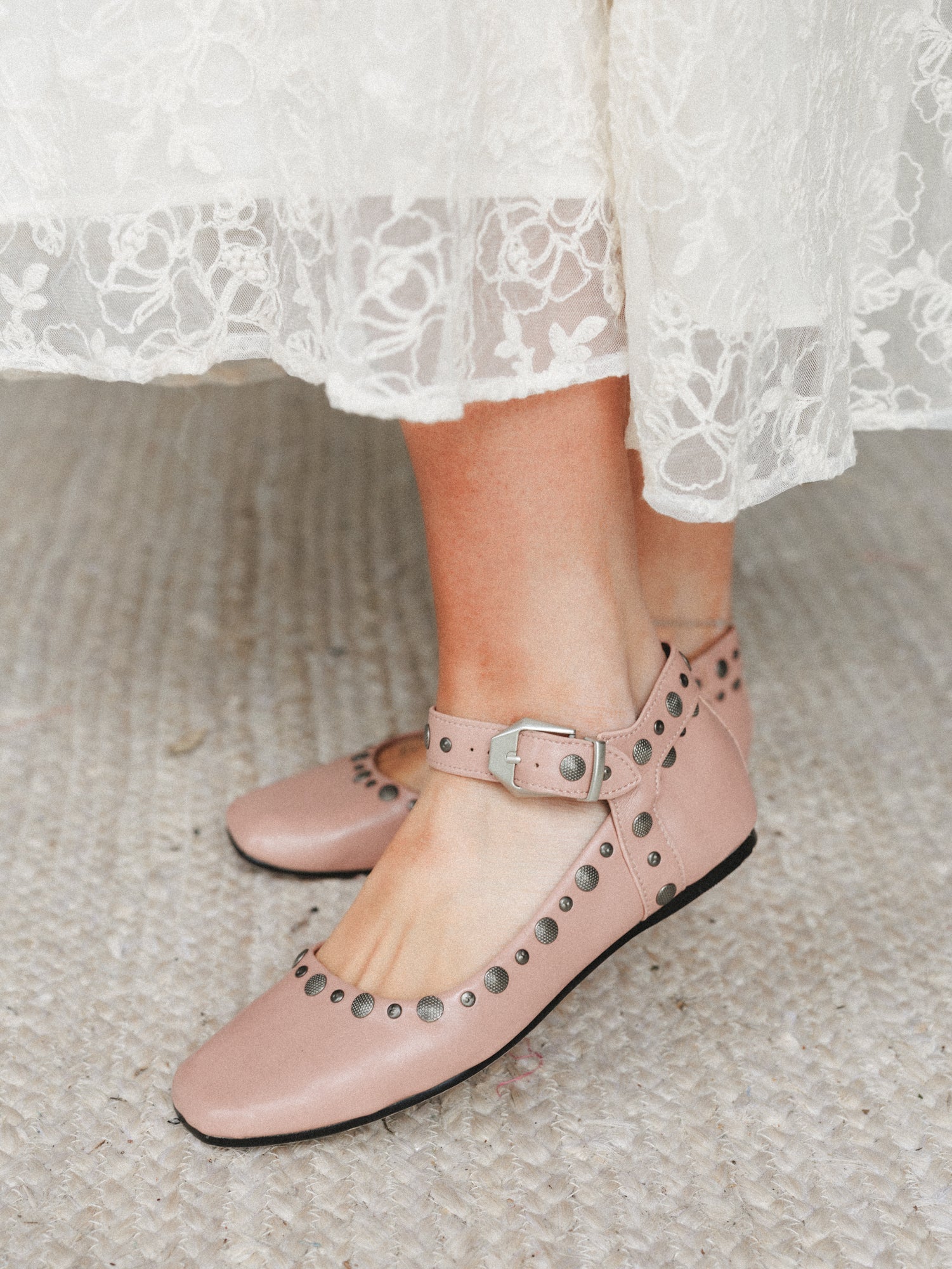 Rockstar Ballet Flats - Nude Pink