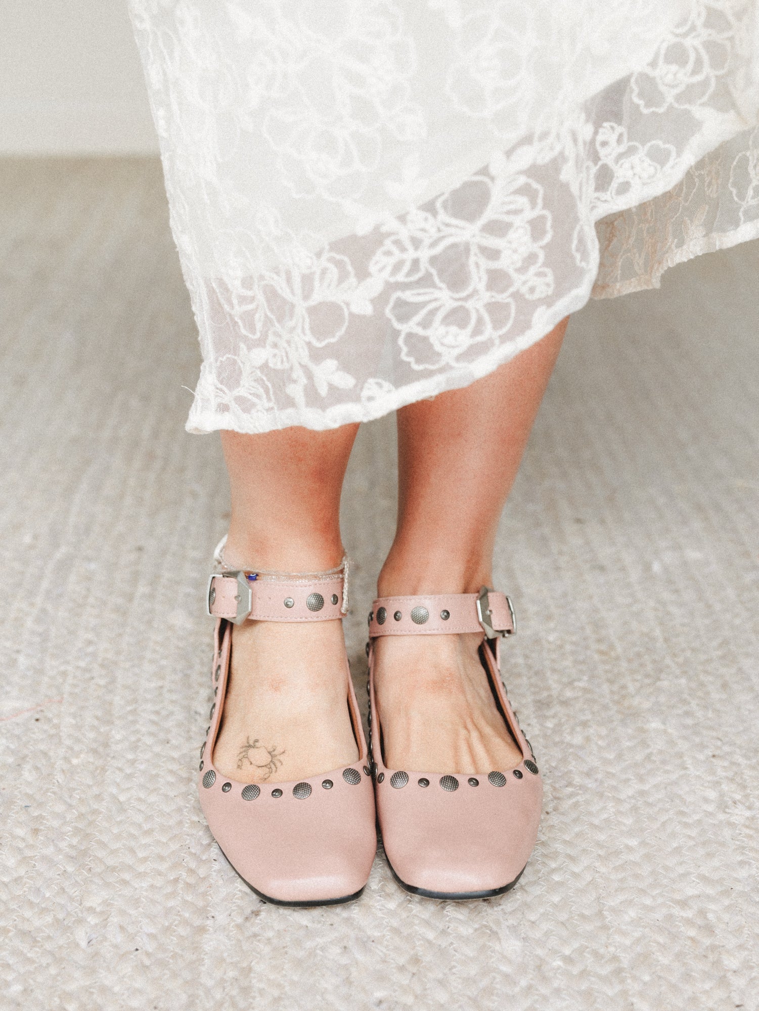 Rockstar Ballet Flats - Nude Pink