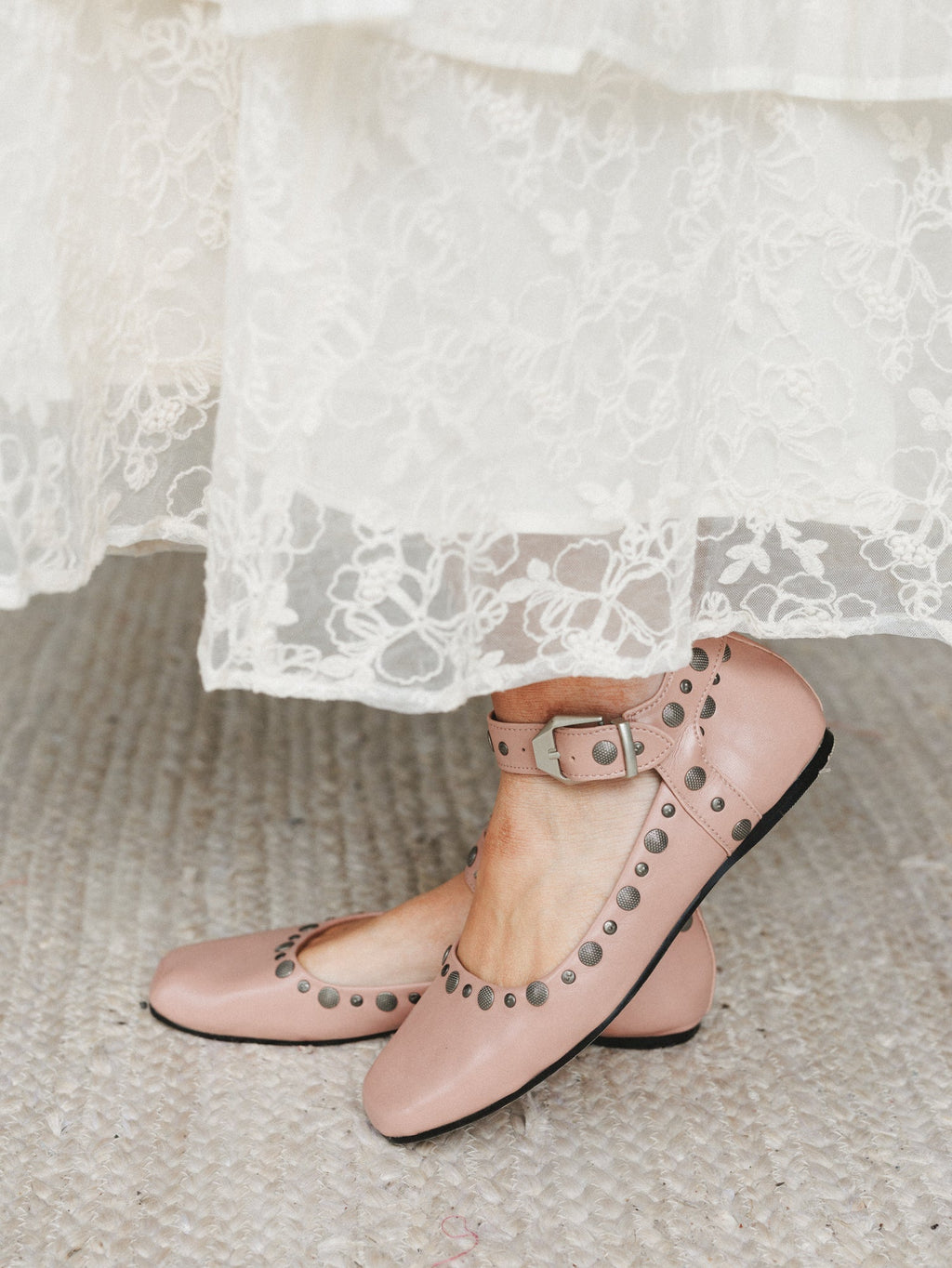 Rockstar Ballet Flats - Nude Pink