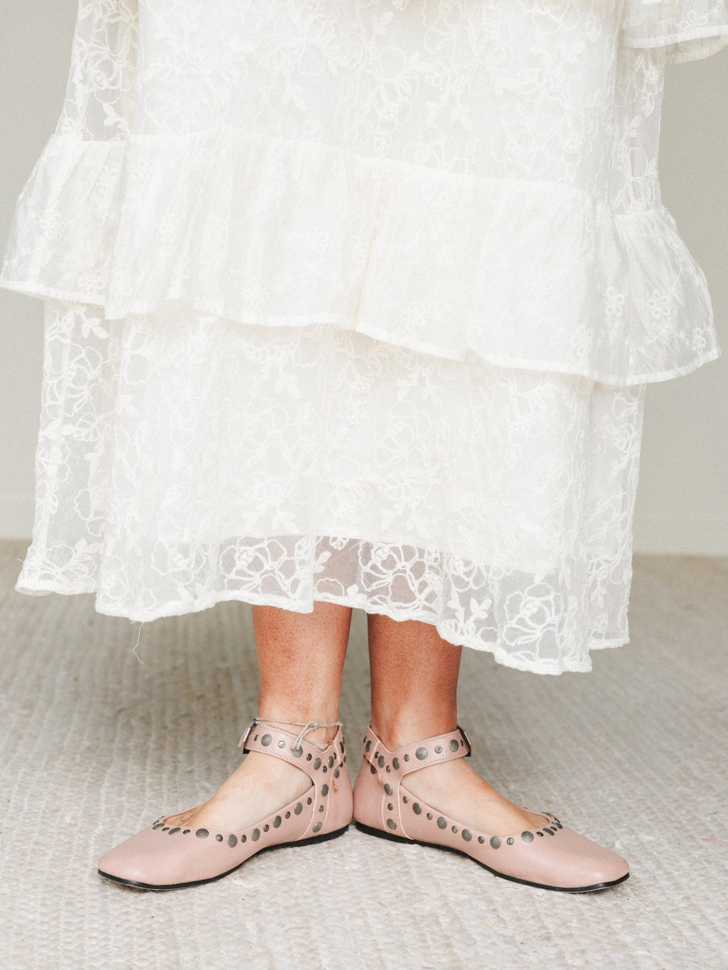 Rockstar Ballet Flats - Nude Pink