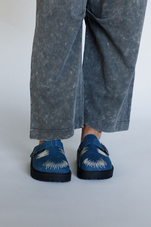 Bliss Bound Mules - Navy