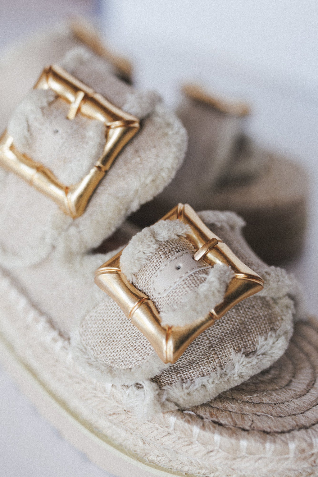 Beachside Soul Square Buckle Sandals - Beige