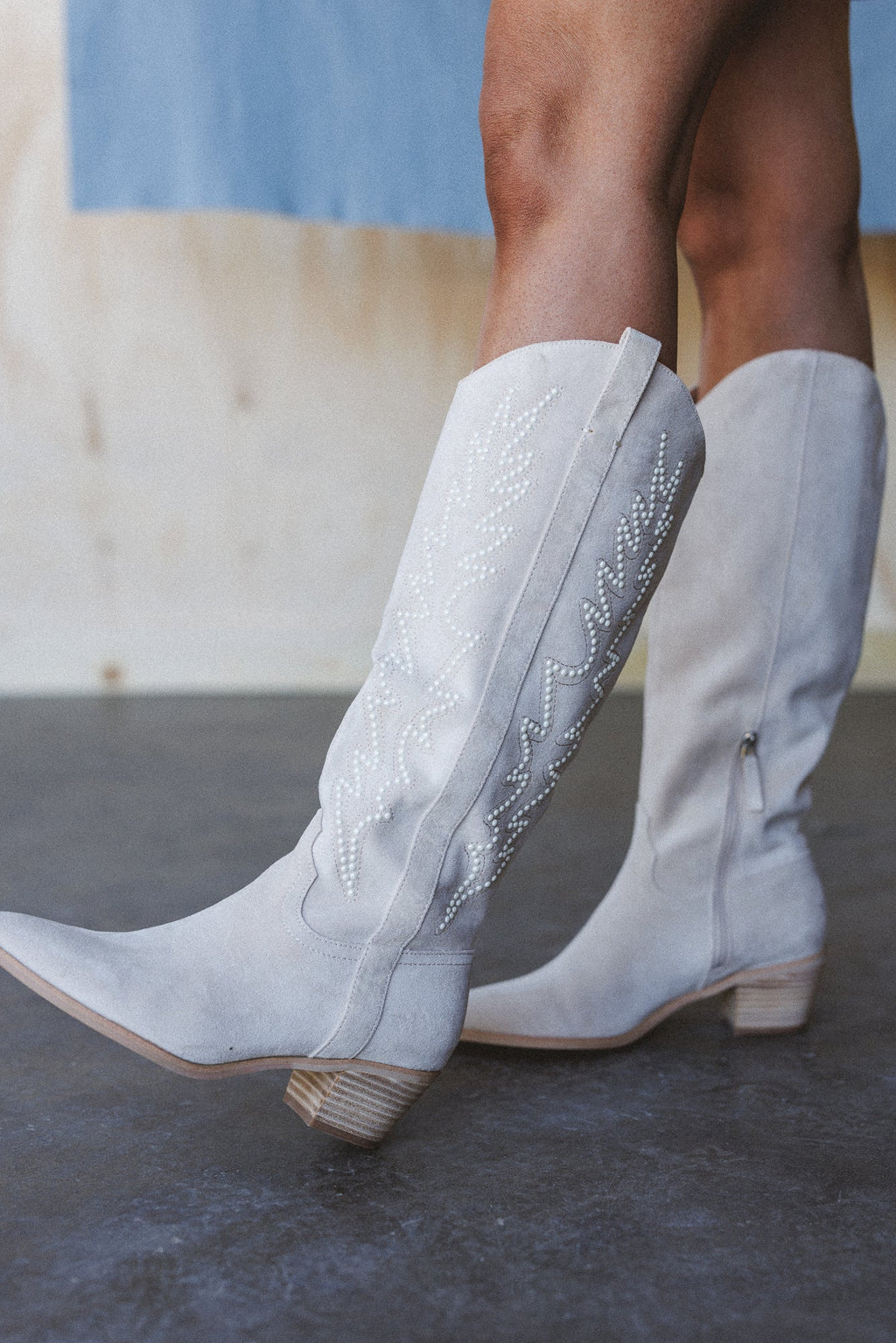 Desert Pearl Western Boots - Off White