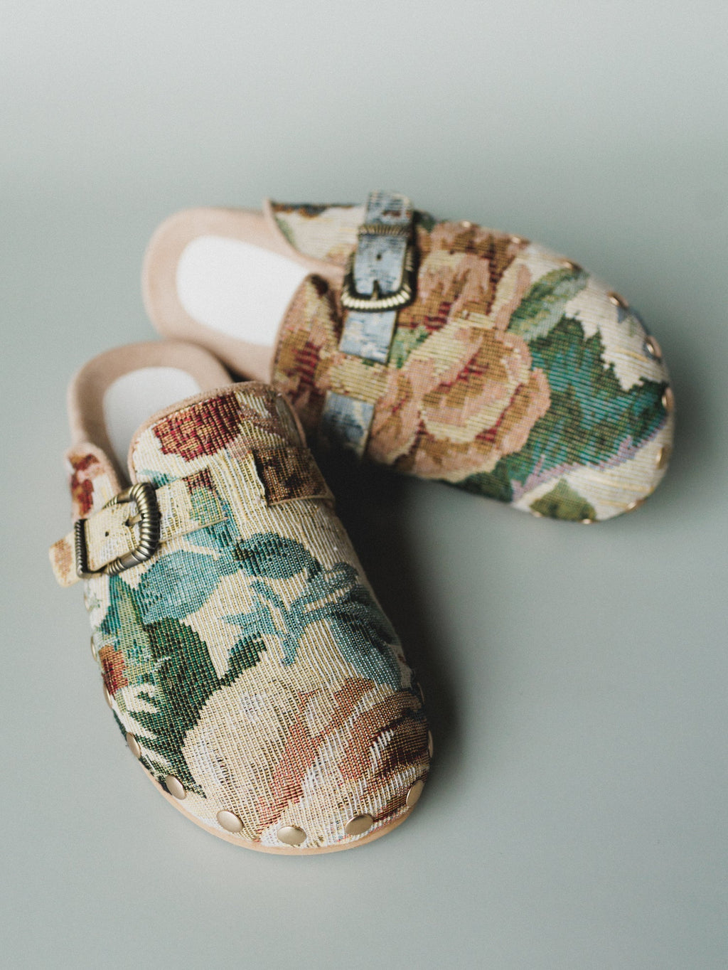 Toni Floral Slip On Mules - Floral Tapestry
