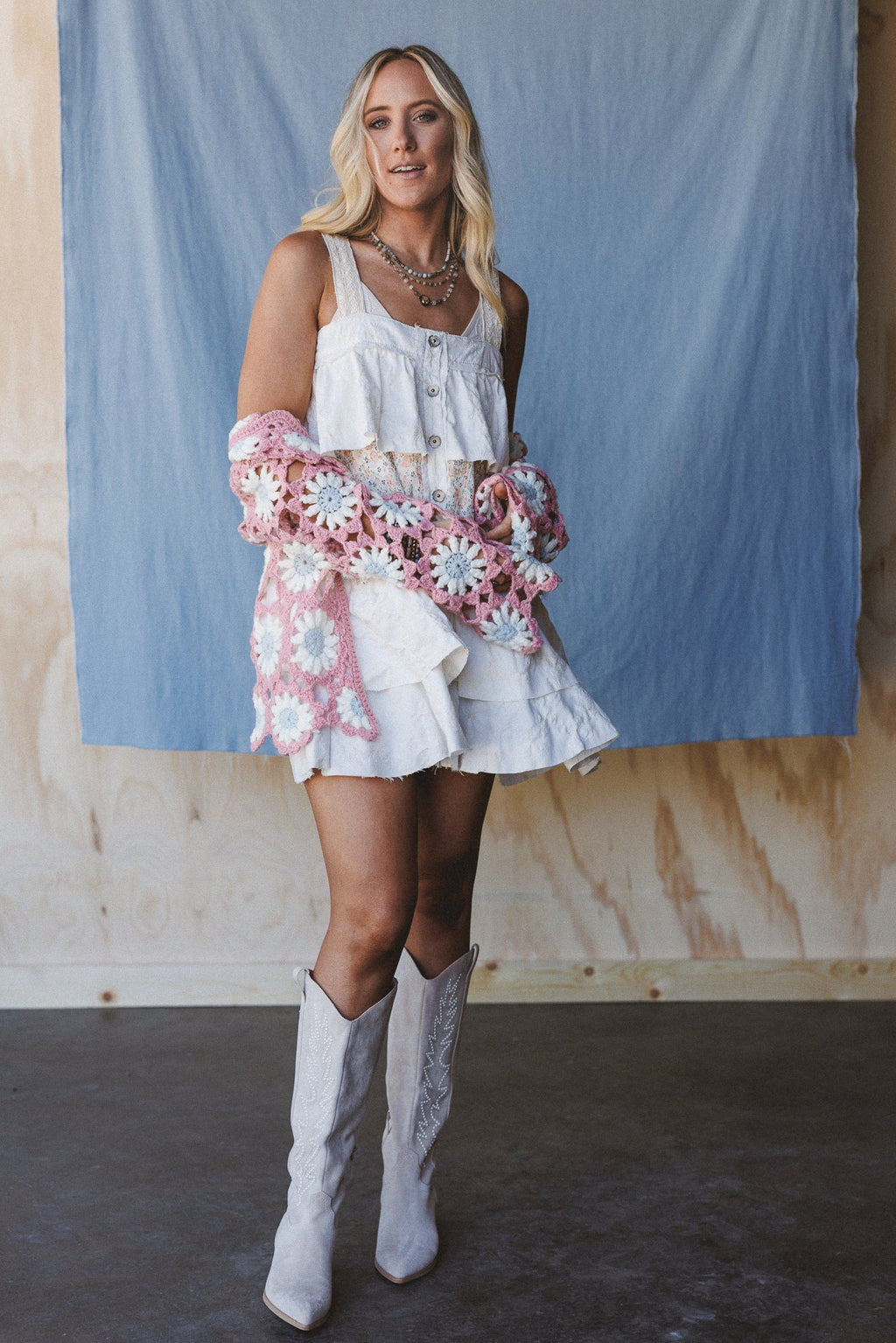 Desert Pearl Western Boots - Off White