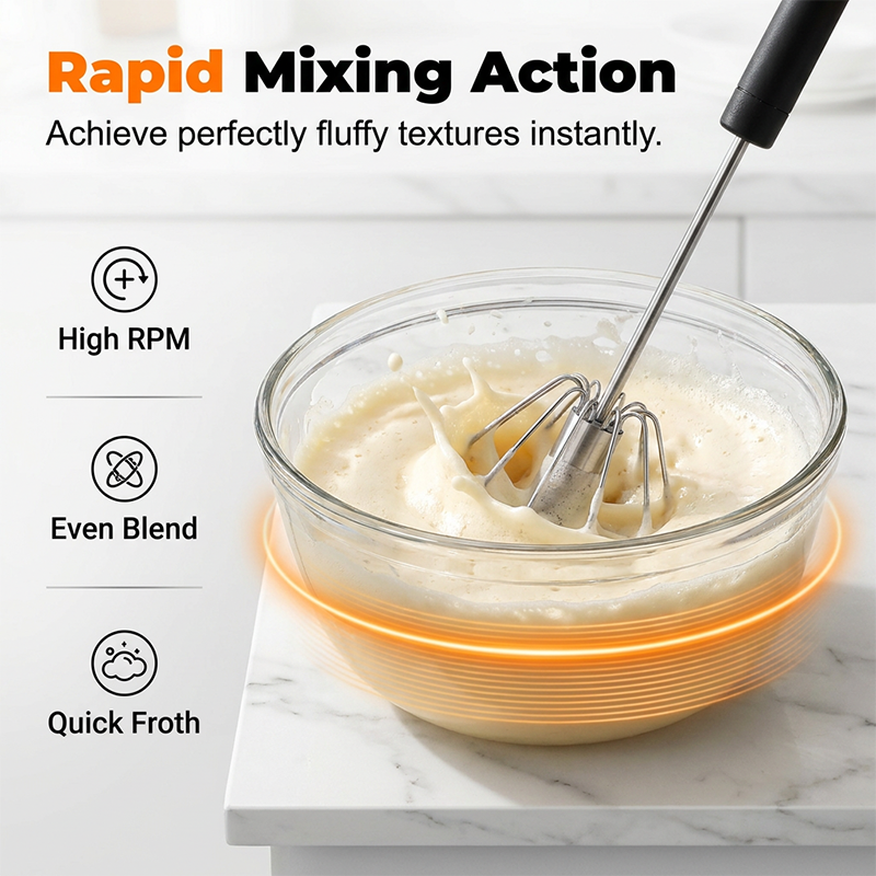 Stainless Steel Hand Egg Beater | Effortless Whisking – No Batter Splatter, Dishwasher Safe & Built to Last