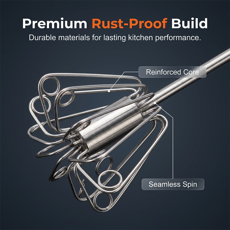 Stainless Steel Hand Egg Beater | Effortless Whisking – No Batter Splatter, Dishwasher Safe & Built to Last