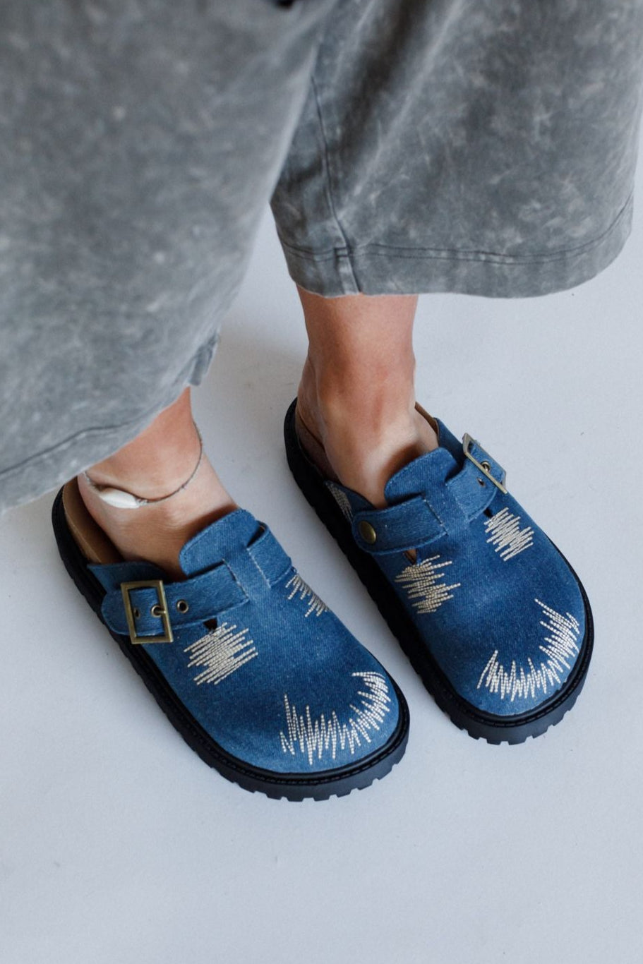 Bliss Bound Mules - Navy